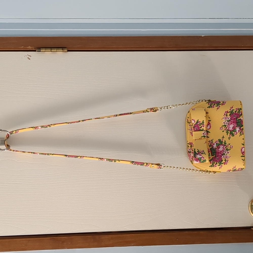 Betsey Johnson Yellow Floral Crossbody